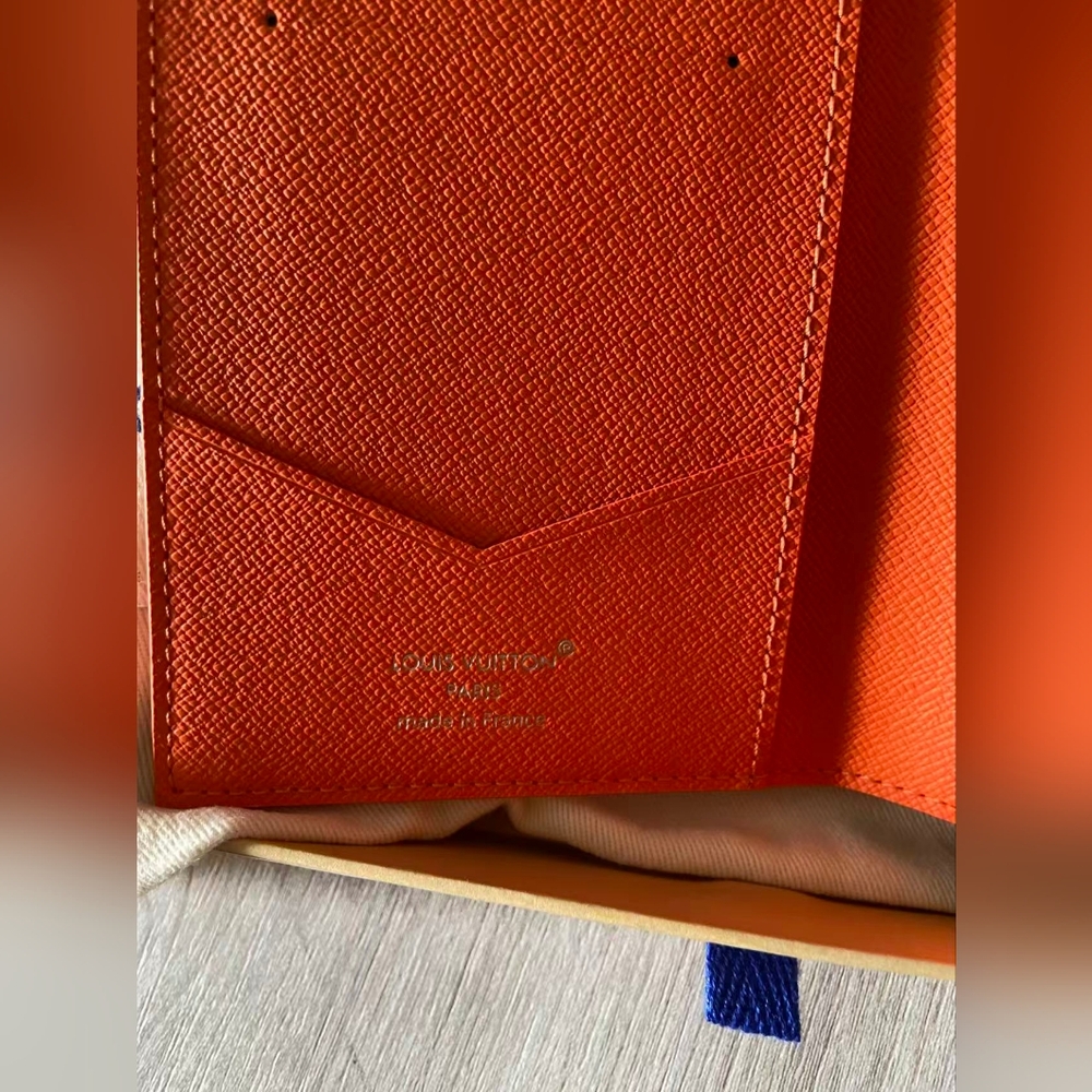 Louis Vuitton Orange Tennis Court Passport Cover - Picture 5 of 7